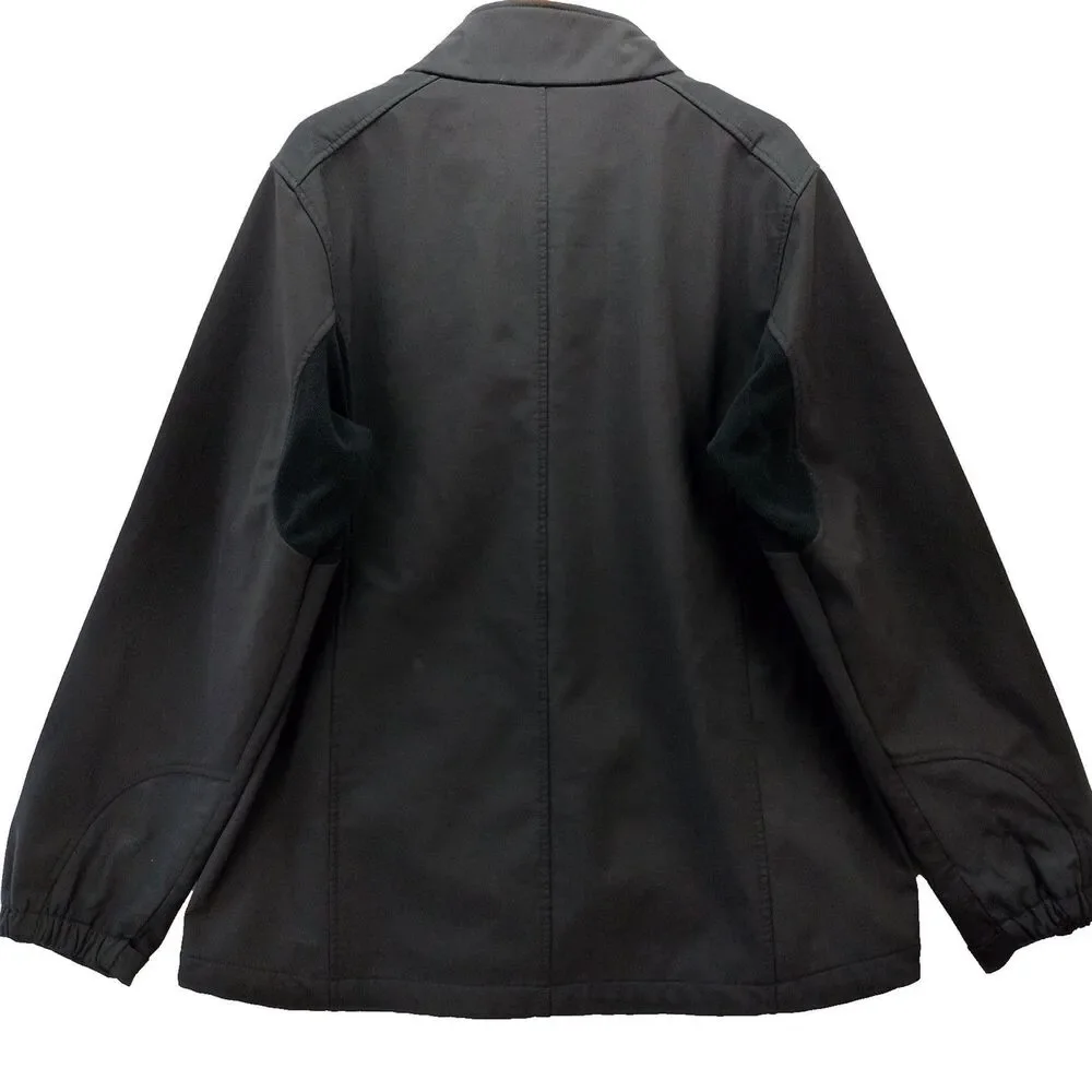 Reebok Jacket Mens 2XL Black Full Zip Playshield Soft Shell Performance Stretch